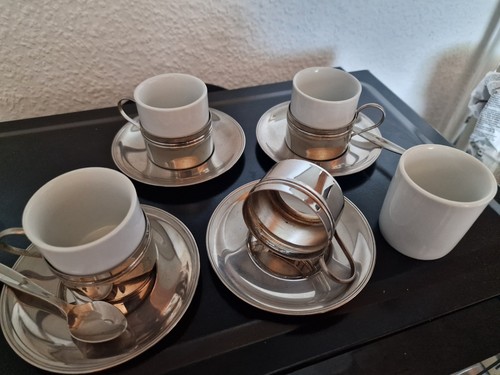Versilberte mokkatassen mit - 4,