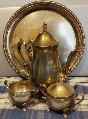 Versilbertes kaffeeset - versilbertes,