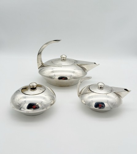 Versilbertes vintage tee set - versilbertes,