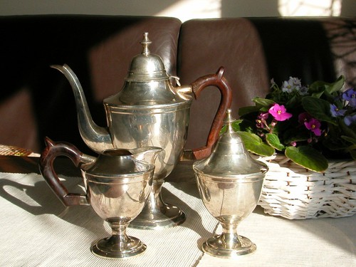 Versilbertes kaffee tee - kaffee, /
