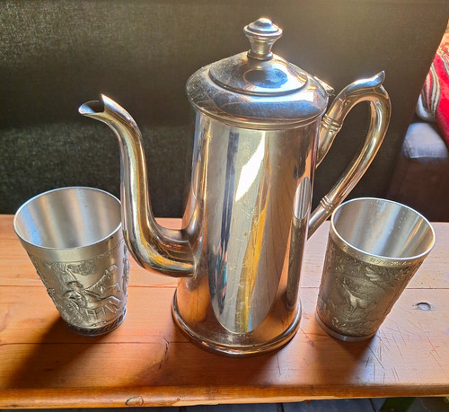 Versilberte teekanne set mit - set,