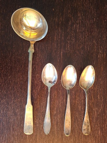 Versilberte löffel und 1 - und,