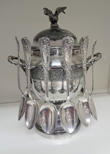 Zuckerschale mit löffelhalter - zuckerschale,