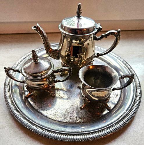 Versilbertes kaffeeservice - versilbertes,